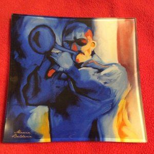 JAZZ HORN GLASS PLATE